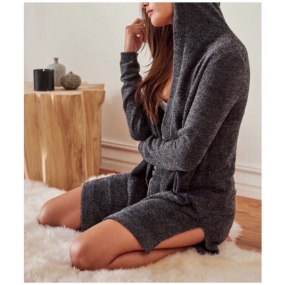 Barefoot Dreams | Women's CozyChic Lite Resort Cardigan With Hood Size Large